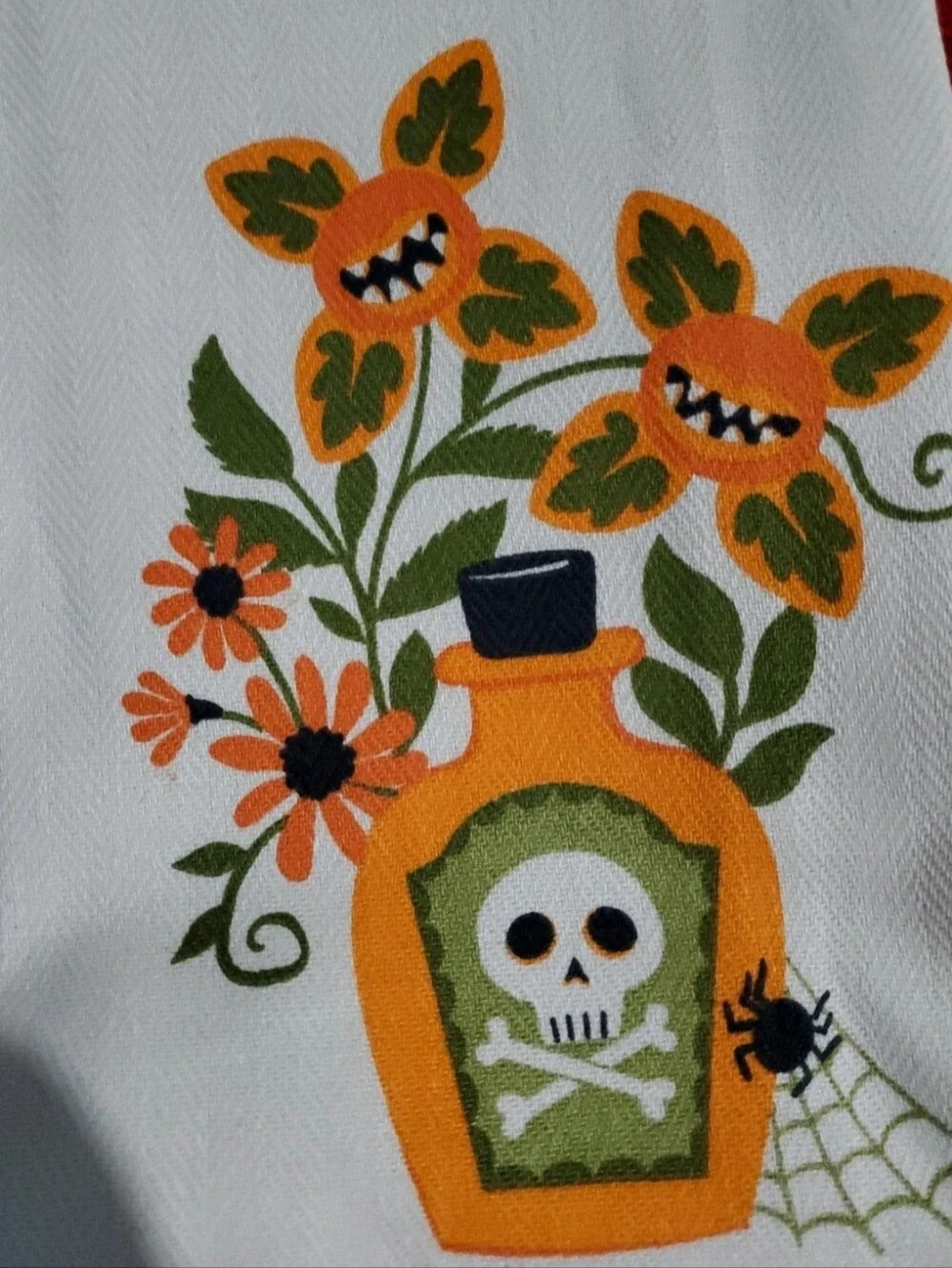Halloween Poison Tea Towel Kitchen Towel Set